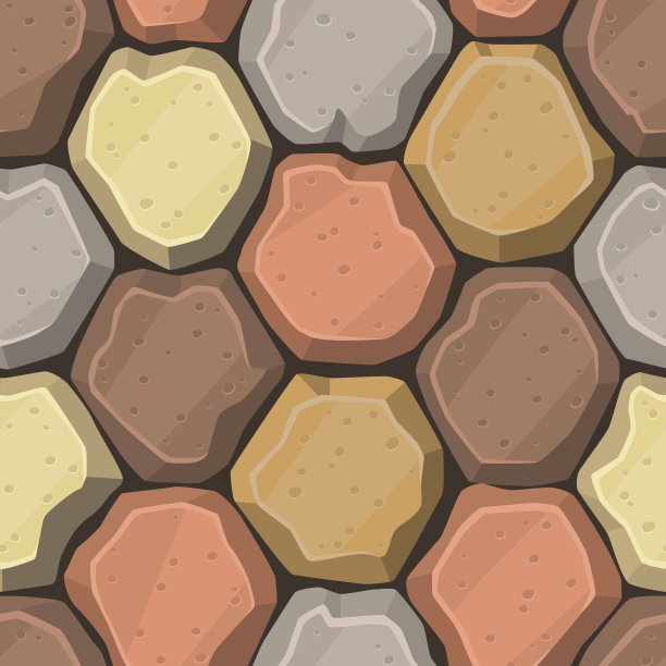 无缝卡通石材纹理。矢量插图。图片下载