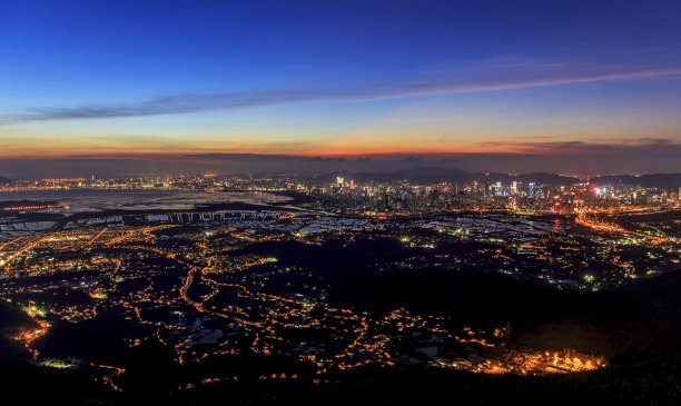 日落时的香港湿地图片下载