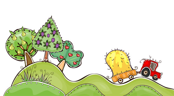 有机园林背景“快乐世界”收藏图片下载