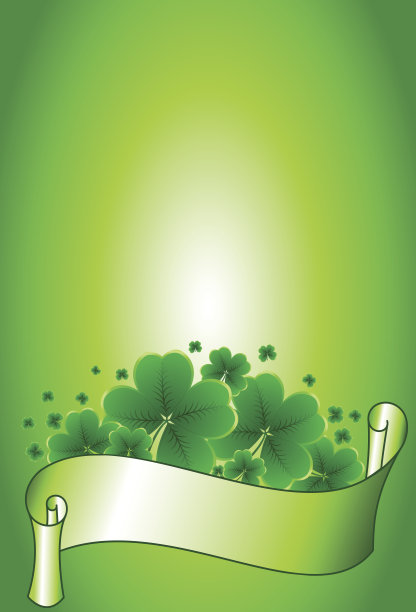 三叶草背景的圣帕特里克节图片下载