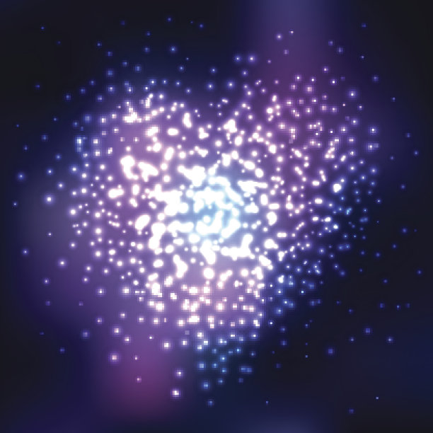 以星星为背景的心图片下载