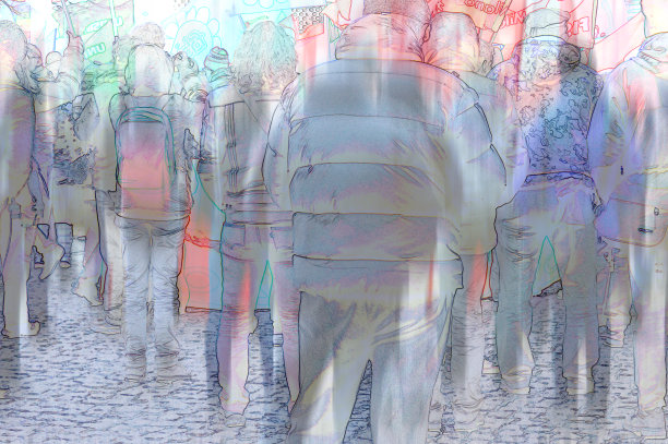 散焦的人群图片下载