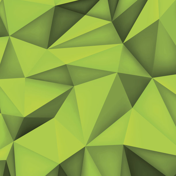 低多边形形状的背景，绿色壁纸图片下载