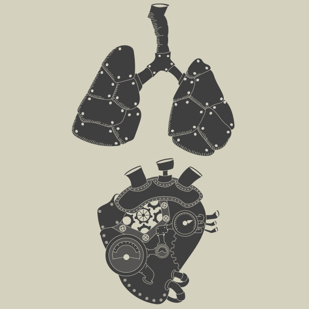 蒸汽朋克的心脏和肺图片下载