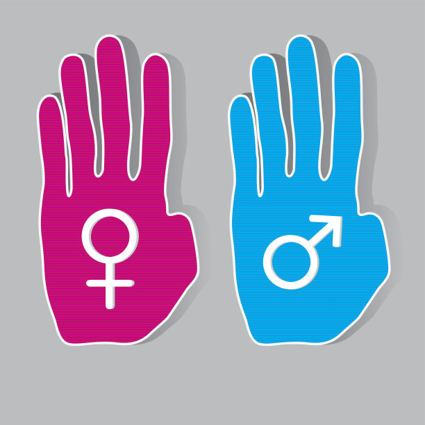 带有性别符号的手图片下载