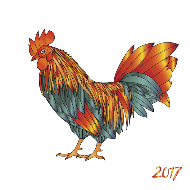 公鸡矢量图图片下载