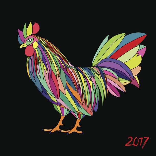 公鸡矢量图图片下载