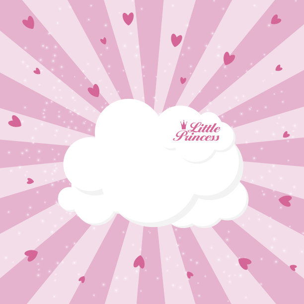 小公主背景矢量插图图片下载