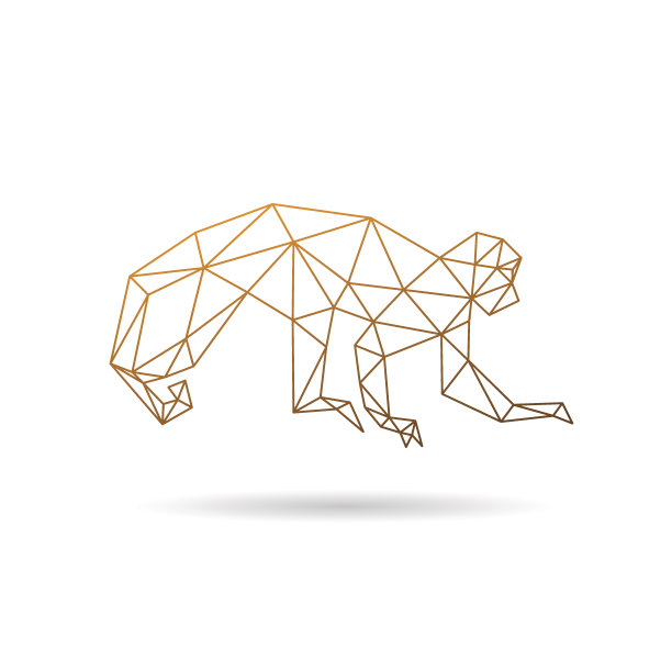 猴子抽象孤立在白色背景上图片下载