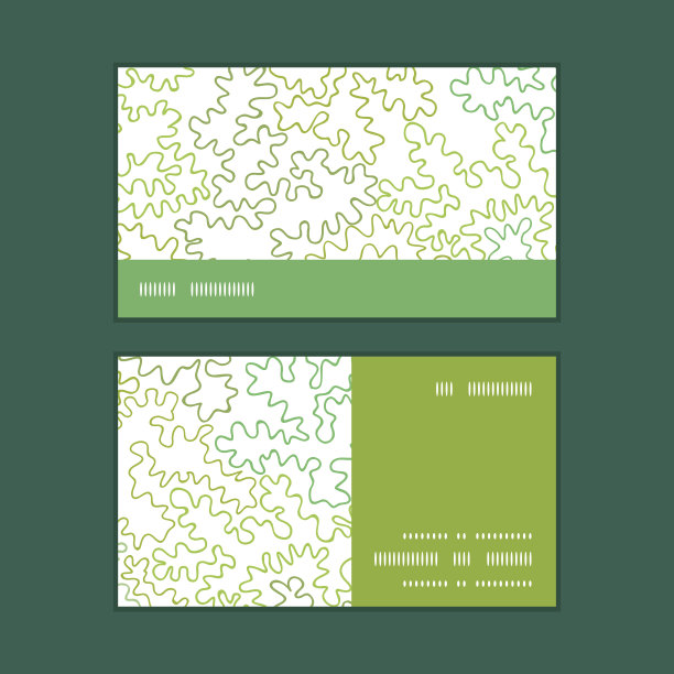 矢量卷曲的涂鸦形状水平条纹框架图案名片图片下载