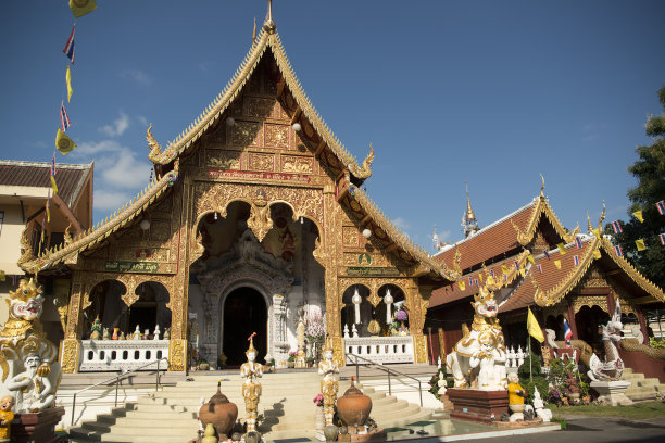 亚洲泰国清迈wat loi khroh寺庙图片下载