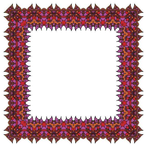 矢量装饰彩框图片下载