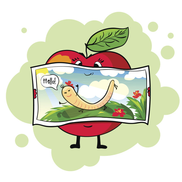 健康的苹果。明信片。图片下载