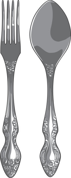 勺子和叉子图片下载