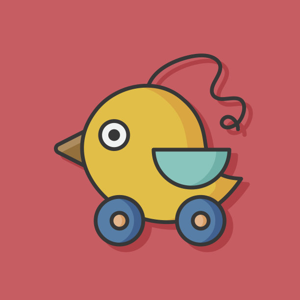 玩具鸟矢量图标图片下载