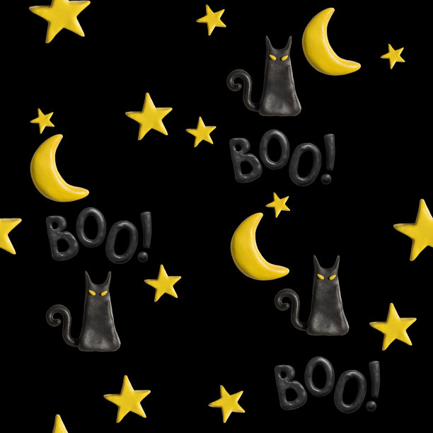 万圣节手工橡皮泥图案。图片下载