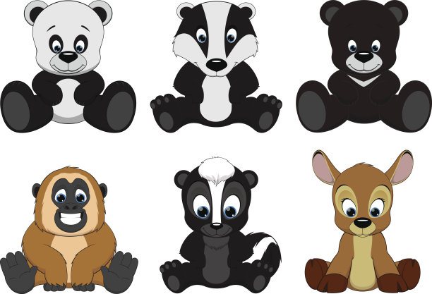 可爱多彩的珍奇动物收藏图片下载