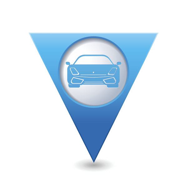 地图指针与汽车图标图片下载