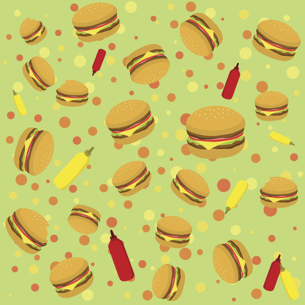 无缝模式向量汉堡汉堡图片下载