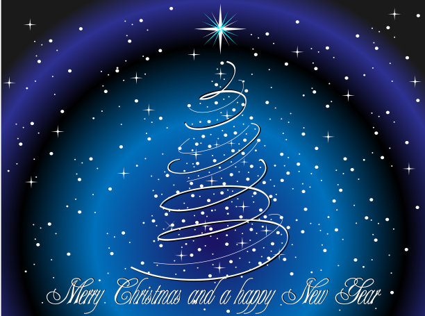 圣诞树卡片背景图片下载