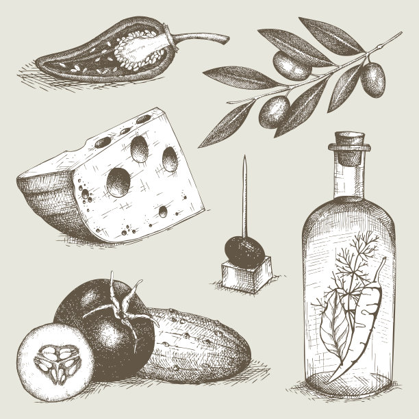 装饰雕刻的食物图片下载