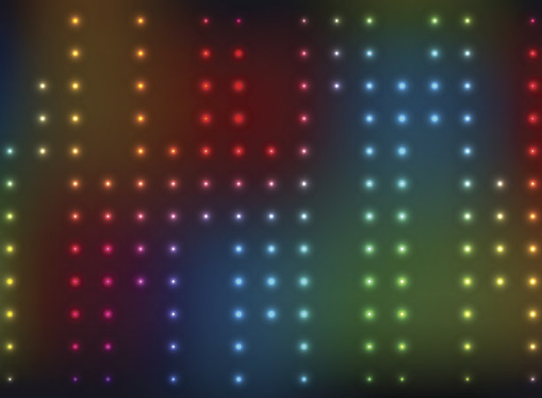 抽象背景与色彩明亮的灯光-向量图片下载