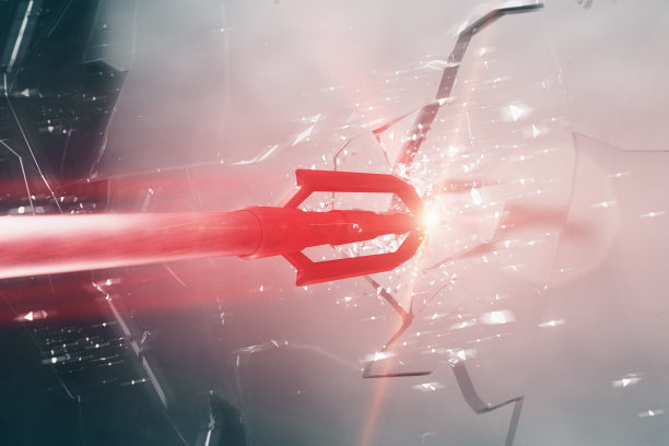 红箭击碎玻璃图片下载