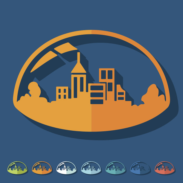 平面设计:圆形城市图片下载