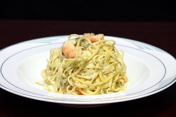 意大利面和虾图片下载