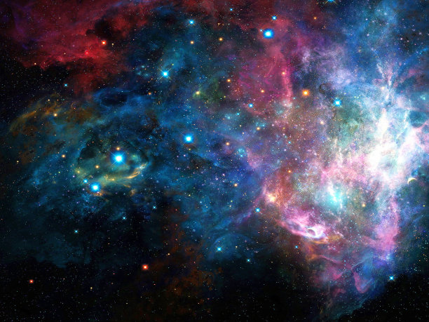 充满星星、星云和星系的宇宙素材图片