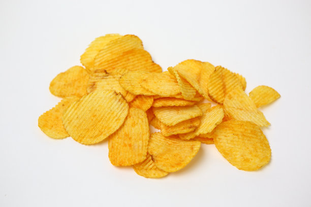 白色背景上的薯片图片下载