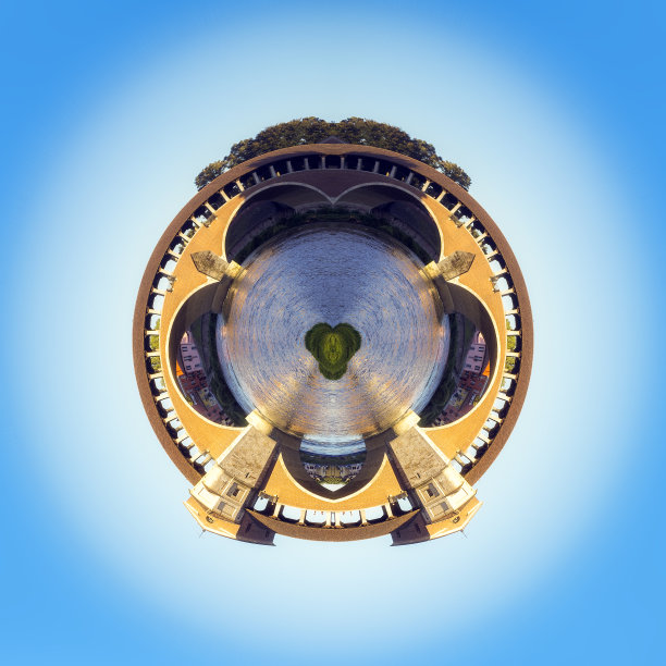 桥抽象的世界。彩色图像图片下载