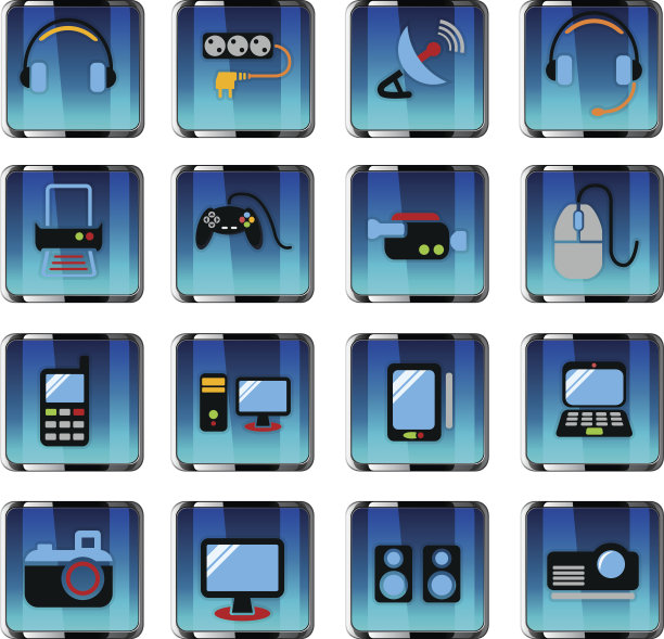 白色背景上的办公用品特写镜头图片下载