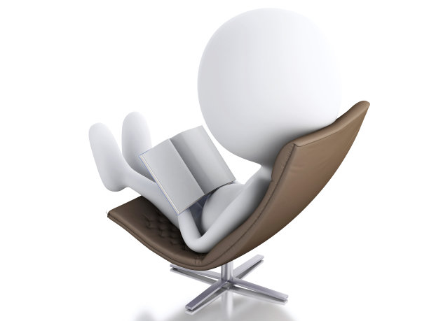 3d白人放松。白色背景隔离图片下载