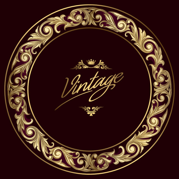 黄金复古装饰设计图片下载