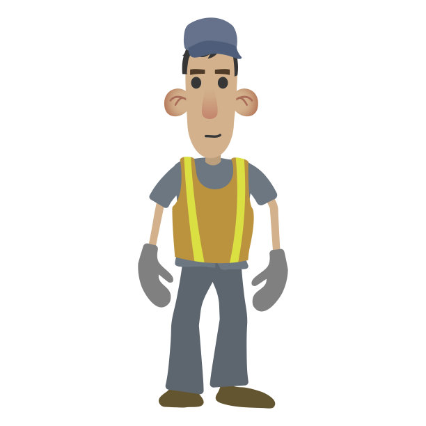 道路工人卡通图片下载