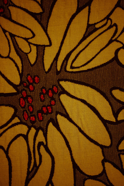 织物图案与花卉设计的特写图片下载