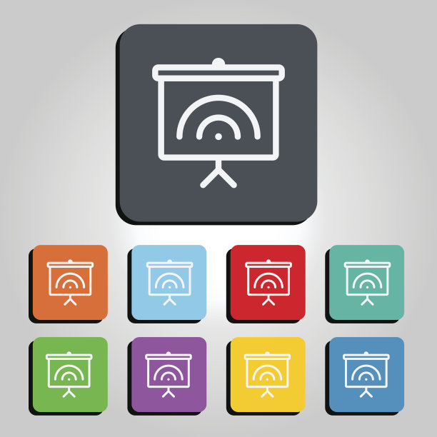 演示板矢量图标插图图片下载