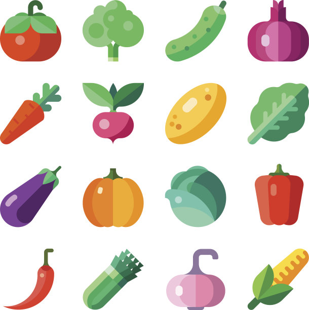 孤立的蔬菜。素材图片