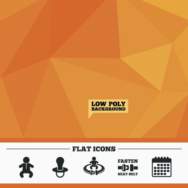 婴儿婴儿图标。系好安全带标志。图片下载