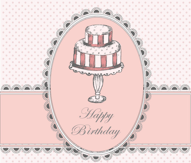生日贺卡和蛋糕图片下载