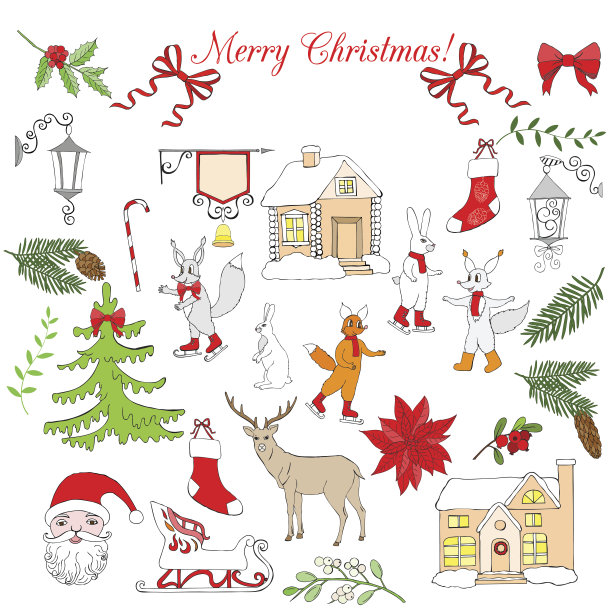 圣诞装饰背景图片下载