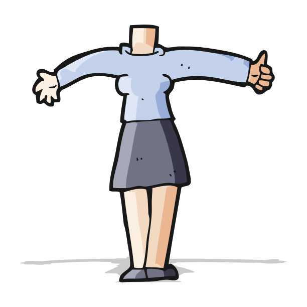 卡通女性身体(添加照片或混搭卡通)图片下载