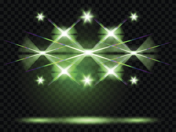 向量的聚光灯。场景照明图片下载