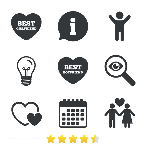 情人节爱情偶像。最好的女朋友。图片下载