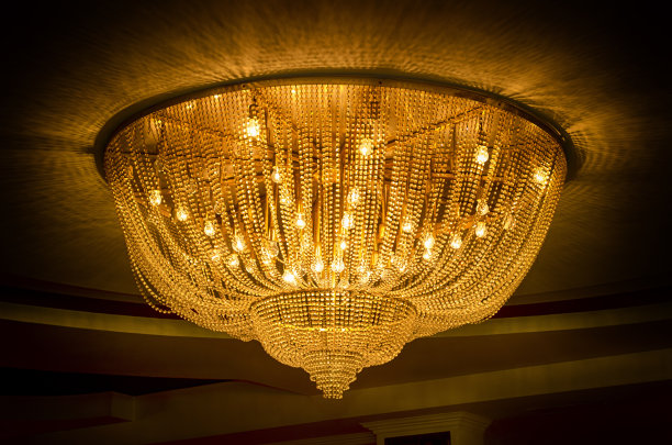 金色吊灯图片下载