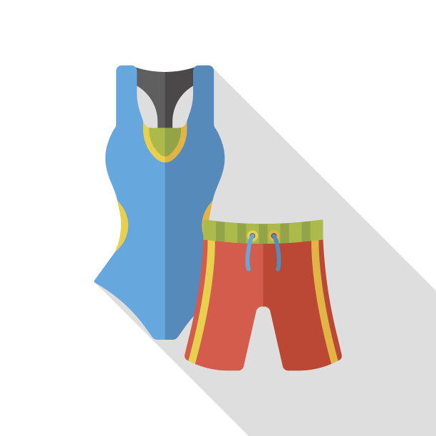 泳衣和裤子平坦的图标图片下载