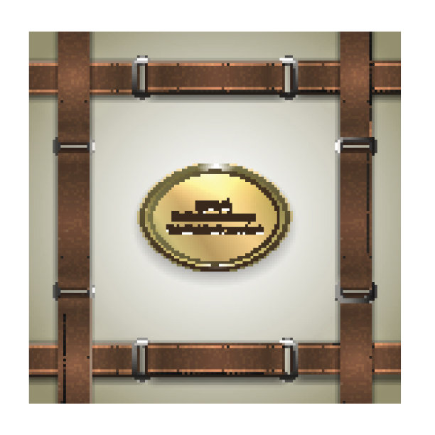 框架由皮带制成。蒸汽朋克图片下载