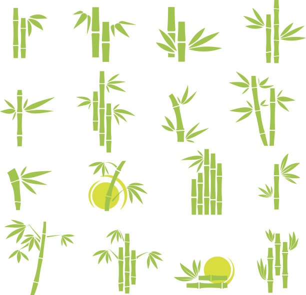 竹矢量符号图标集图片下载