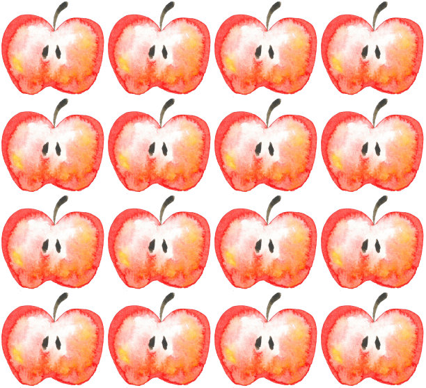 苹果水彩图案图片下载
